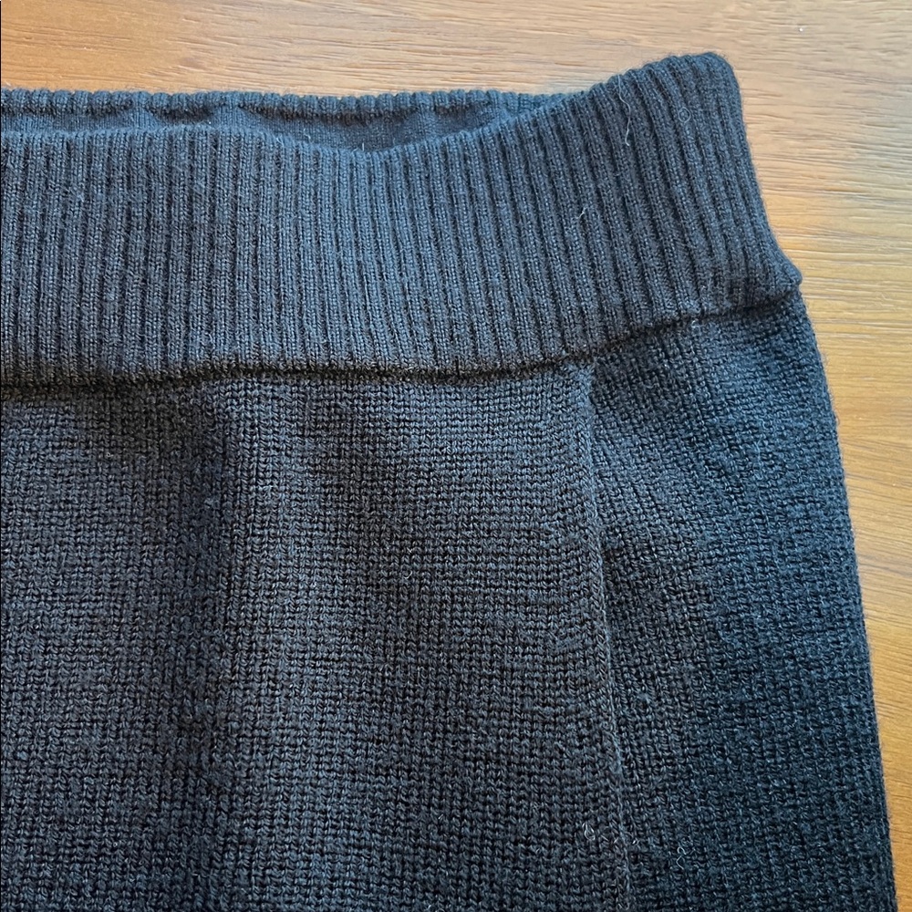 J.Crew | Merino wool sweater-knit wrap skirt | Black | Size XS - Picture 6 of 12